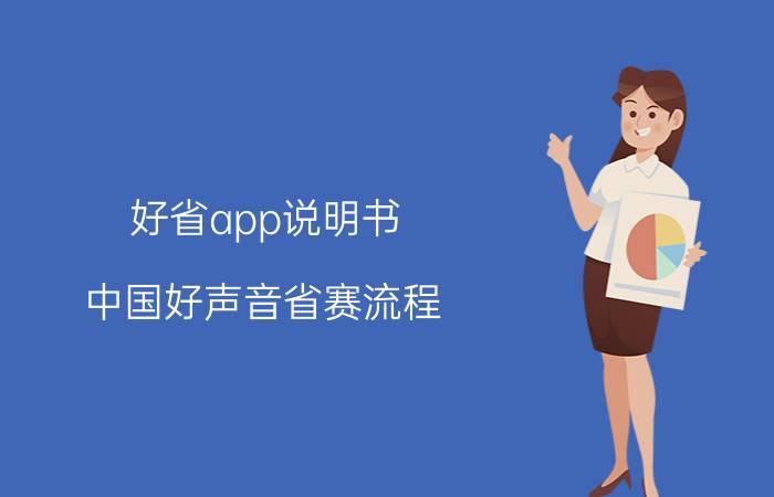 好省app说明书 中国好声音省赛流程？